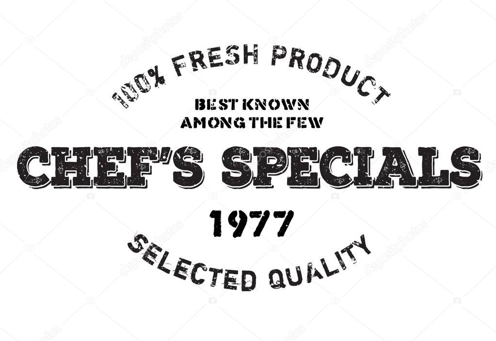 Chef specials stamp