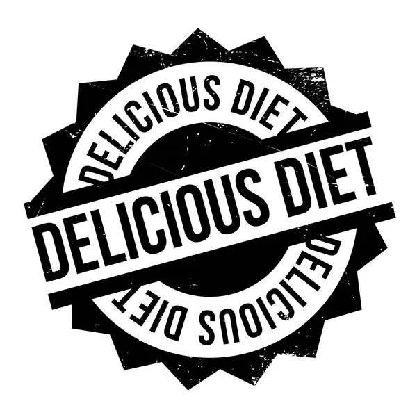 Delicioso sello de goma Diet — Vector de stock