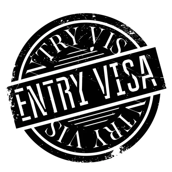 Entry visum gummistämpel — Stock vektor