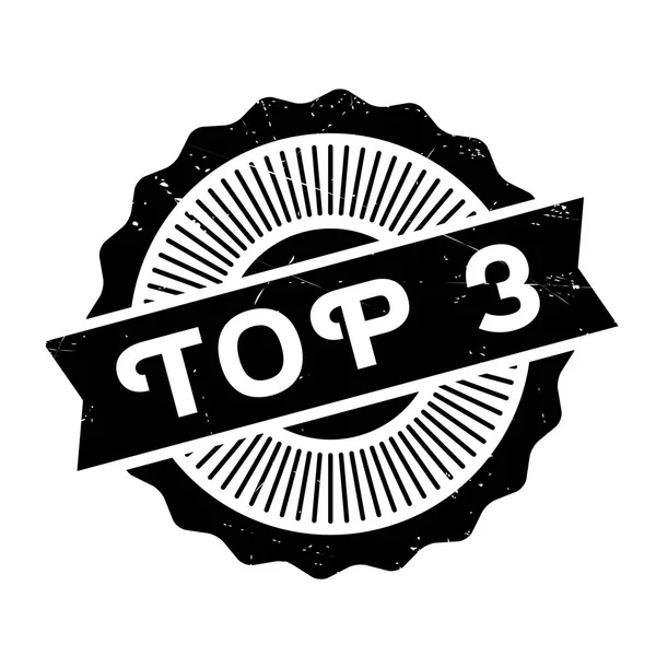 Top 3 Gummistempel — Stockvektor