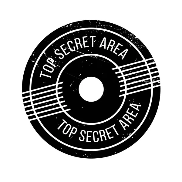 Top Secret terület gumibélyegző — Stock Vector