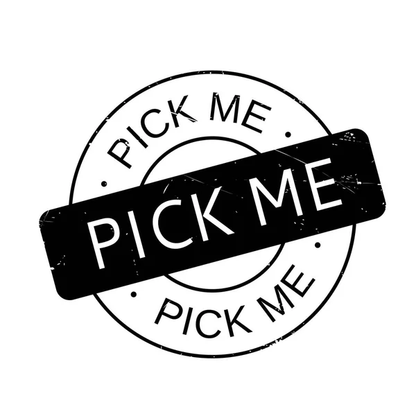 Pick Me tampon en caoutchouc — Image vectorielle