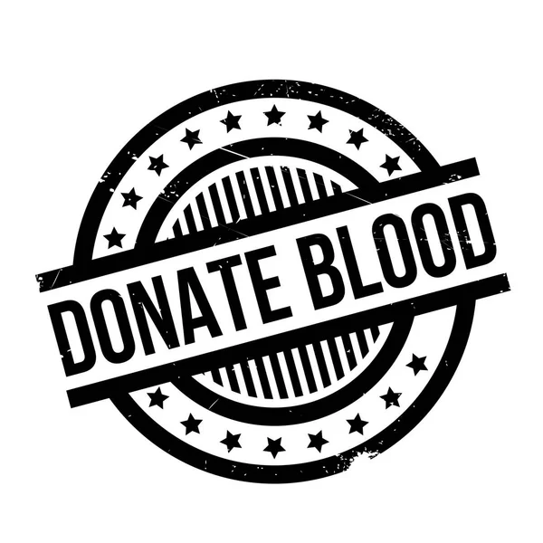 Donera blod gummistämpel — Stock vektor