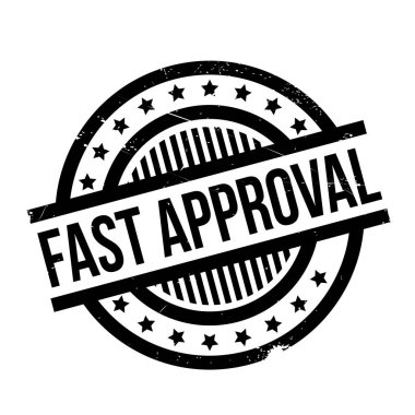 Fast Approval rubber stamp clipart