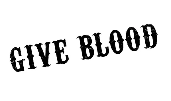 Ge blod gummistämpel — Stock vektor