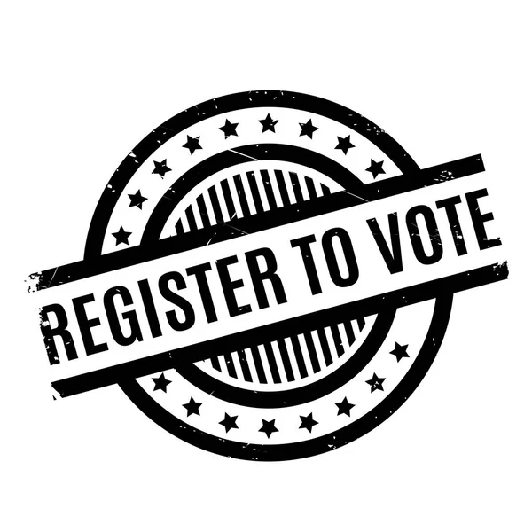Regisztráció a szavazáshoz Gumibélyegző — Stock Vector