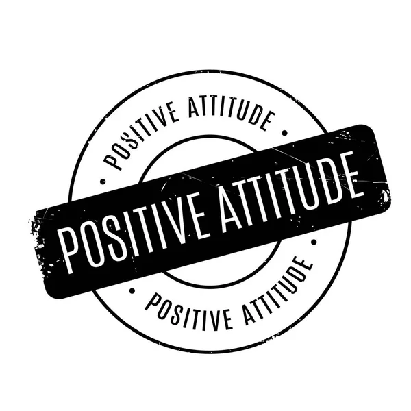 Timbre en caoutchouc Attitude positive — Image vectorielle