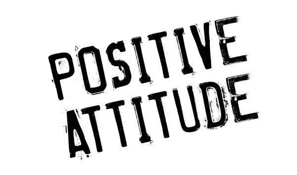 Timbre en caoutchouc Attitude positive — Image vectorielle