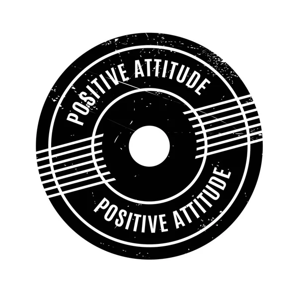Timbre en caoutchouc Attitude positive — Image vectorielle
