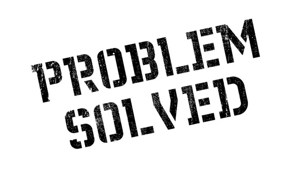 Problema Solucionado sello de goma — Archivo Imágenes Vectoriales