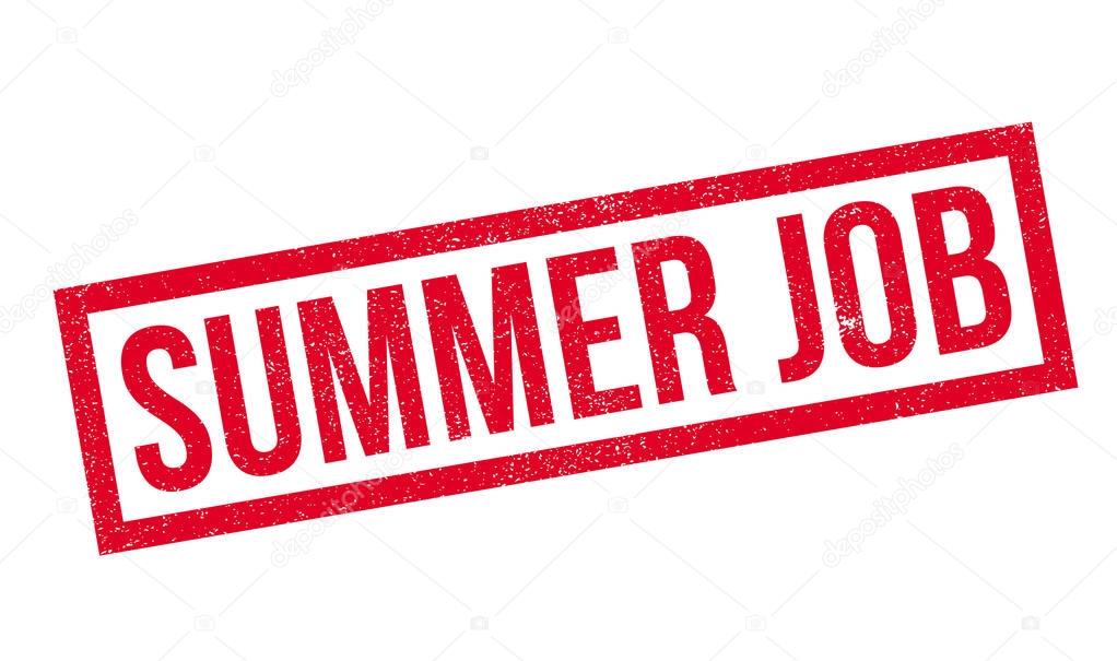 Summer Job rubber stamp