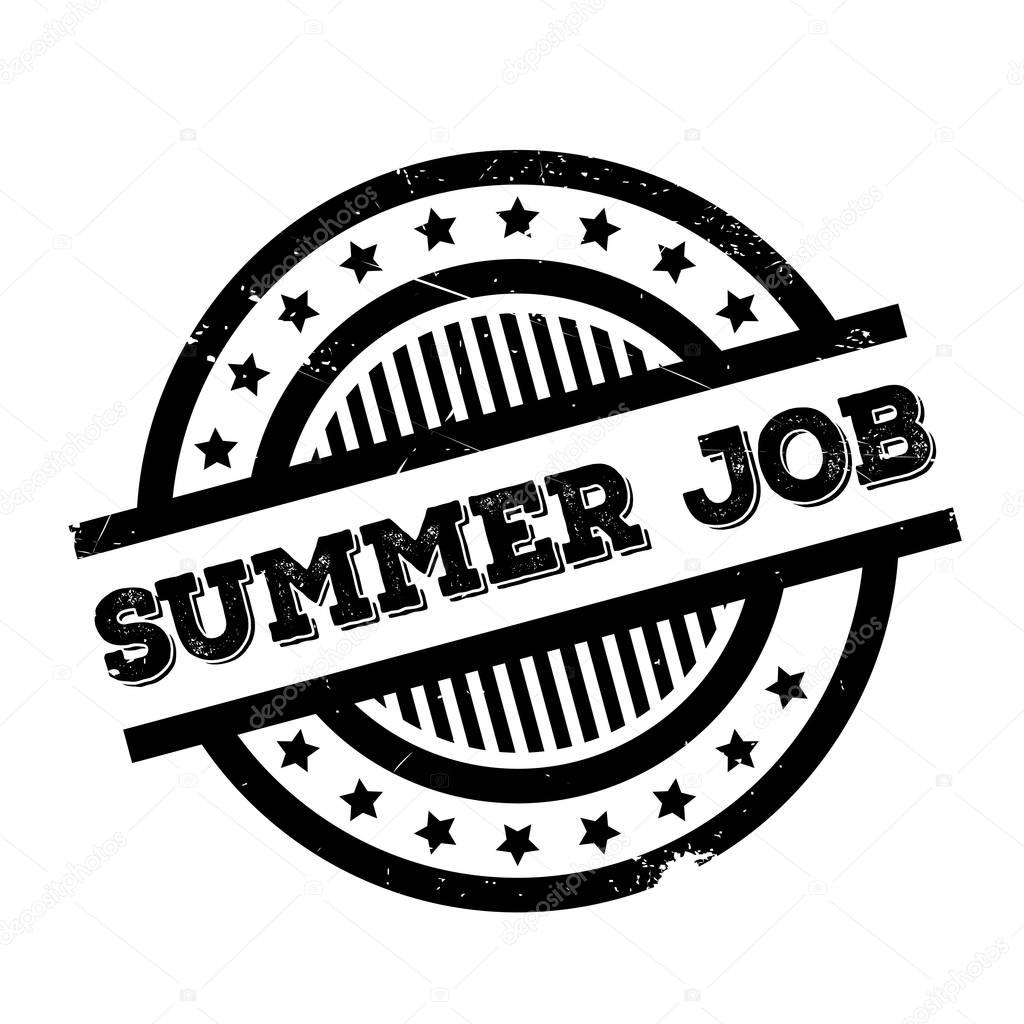 Summer Job rubber stamp