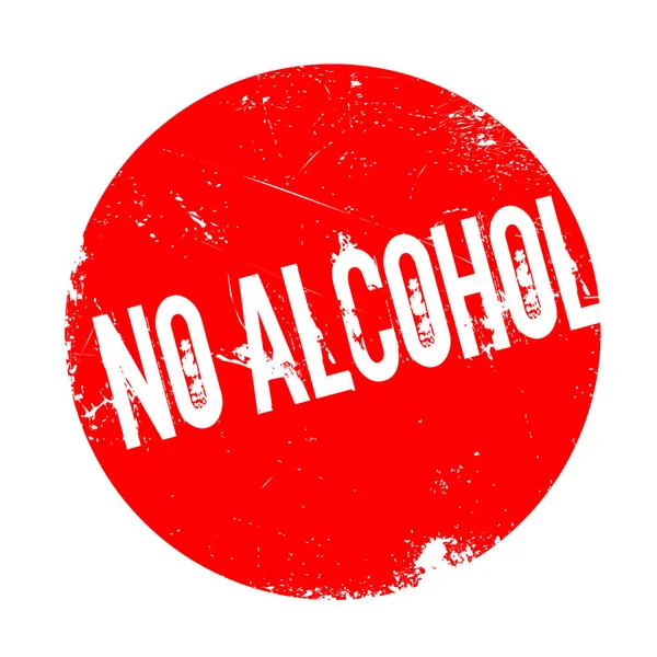 Nincs alkohol gumibélyegző — Stock Vector