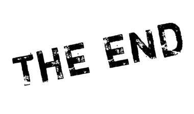 The End rubber stamp clipart