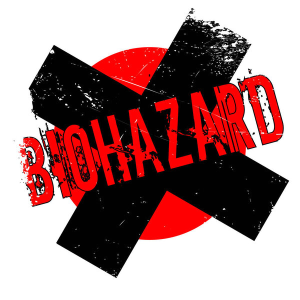 Biohazard rubber stamp