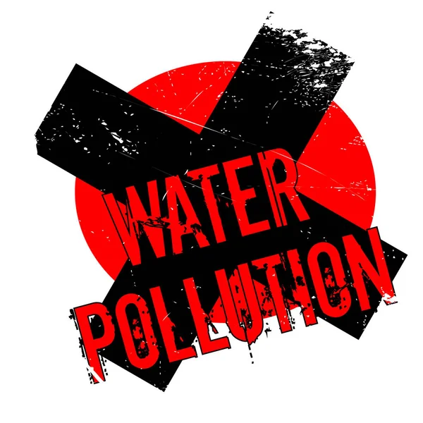 Pieczątka zanieczyszczenia wody — Wektor stockowy