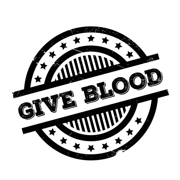 Give Blood rubber stamp — Stock Vector