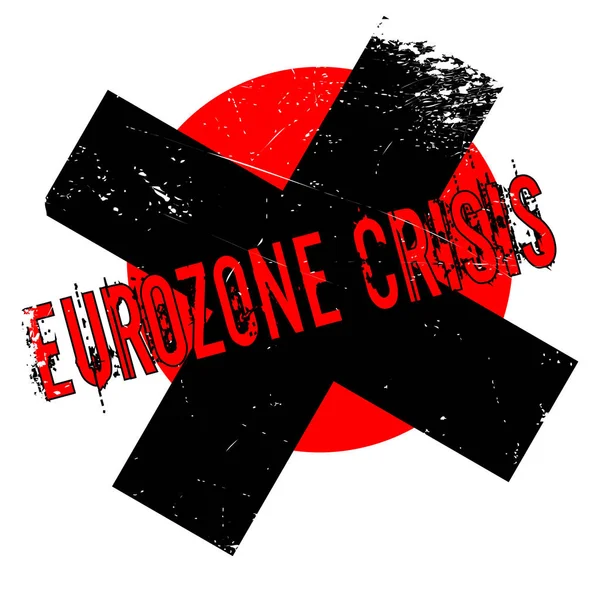 Eurozóna válságát gumibélyegző — Stock Vector