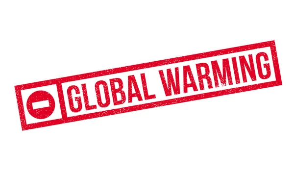 Резиновая марка глобального потепления — стоковый вектор