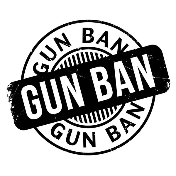 Gun Ban pieczątka — Wektor stockowy