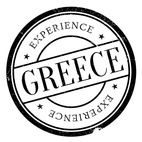 希腊邮票橡胶 grunge — 图库矢量图片