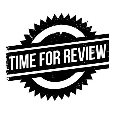 Time for review stamp clipart