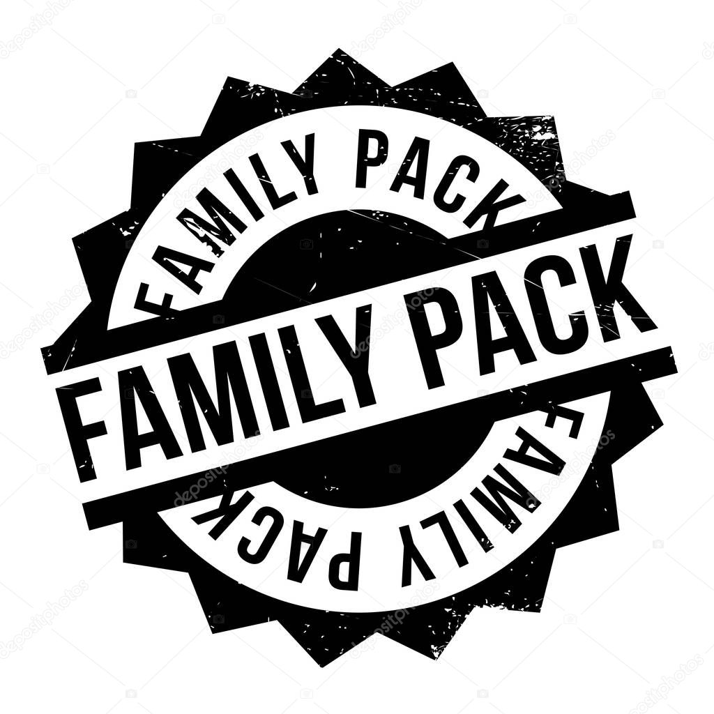 Family Pack rubber stamp
