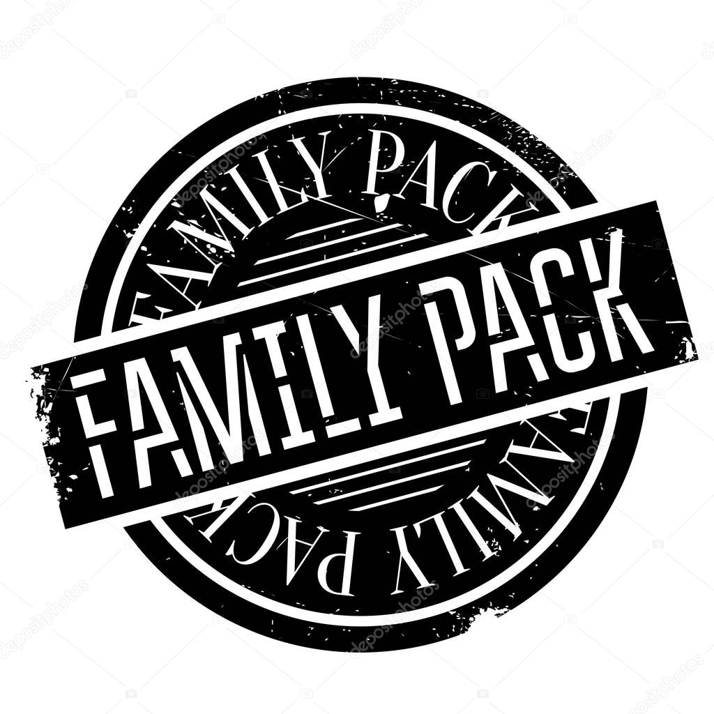 Family Pack rubber stamp