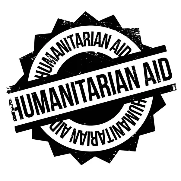 Timbro di gomma dell'aiuto umanitario — Vettoriale Stock