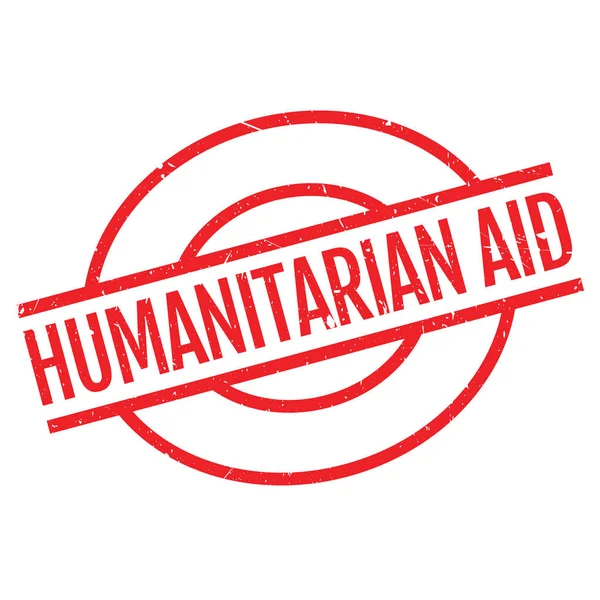 Гуманітарна допомога гумова марка — стоковий вектор