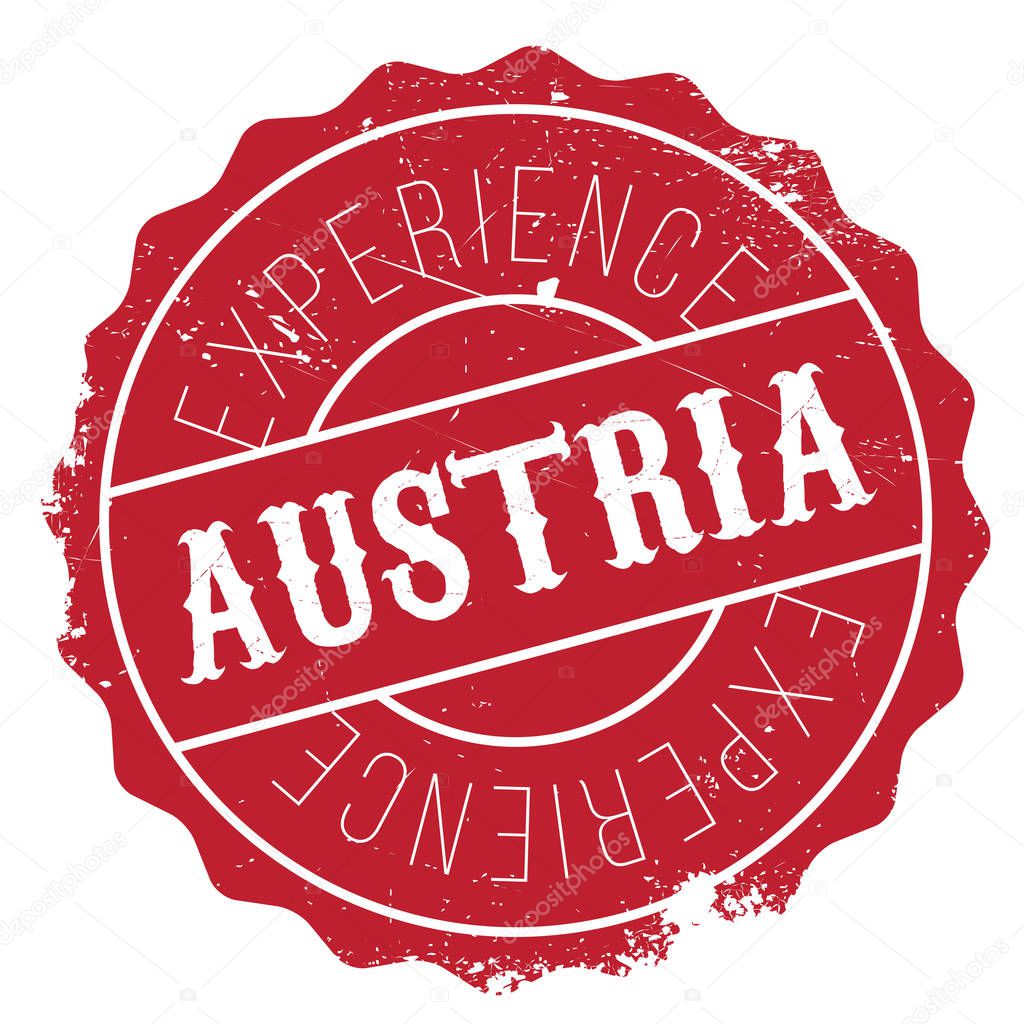 Austria stamp rubber grunge