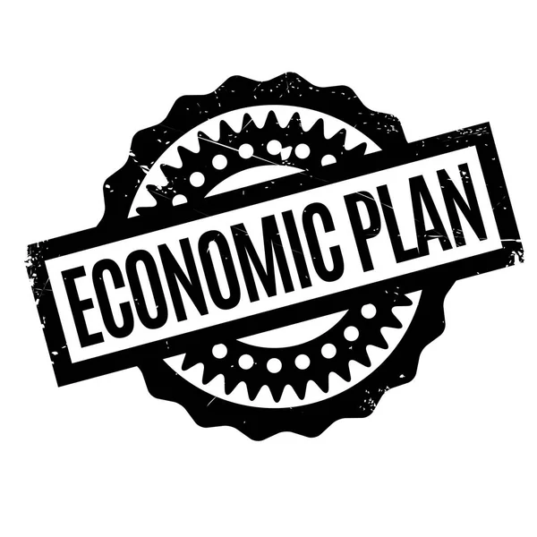 Plan économique tampon caoutchouc — Image vectorielle