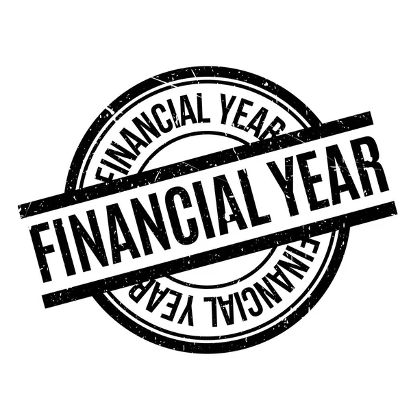 Фінансовий рік гумовий штамп — стоковий вектор