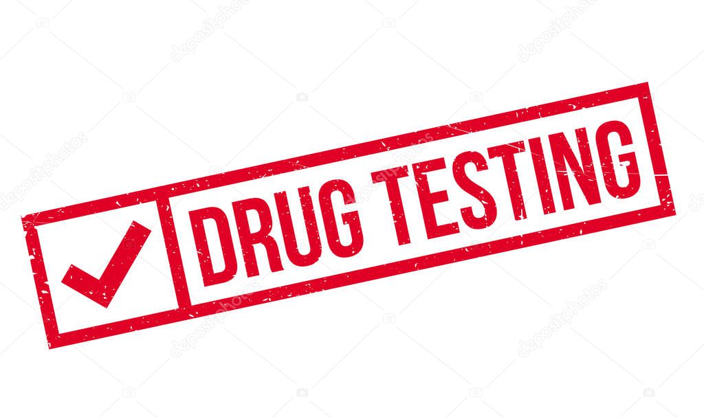 Drug Testing rubber stamp