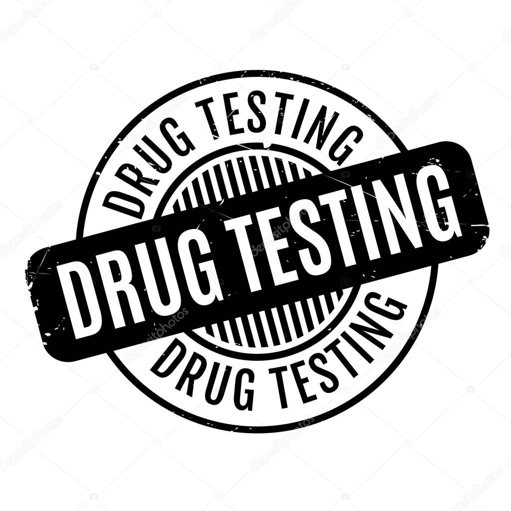 Drug Testing rubber stamp