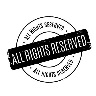 All Rights Reserved rubber stamp clipart