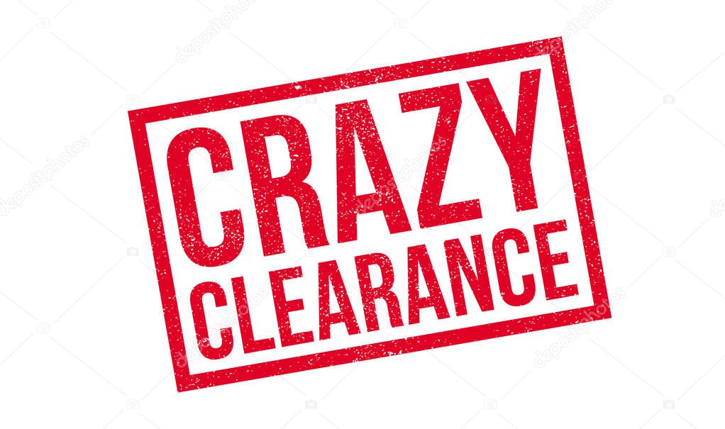 Crazy Clearance rubber stamp