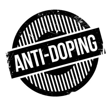 Anti-Doping rubber stamp clipart