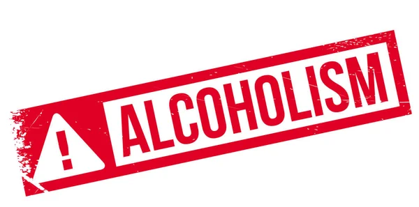 Alkoholism gummistämpel — Stock vektor