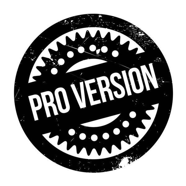 Pro Version rubber stamp