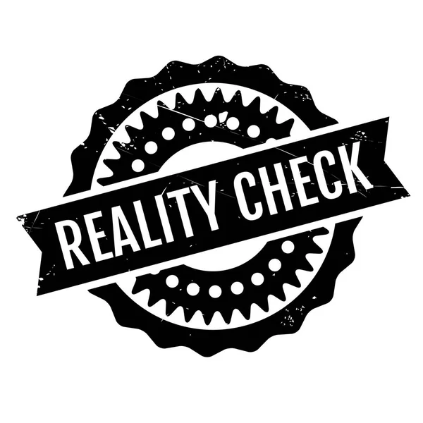 REALITY CHECK Stamp Karet - Stok Vektor