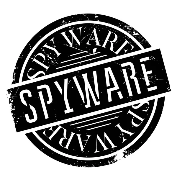 Spyware gummistämpel — Stock vektor