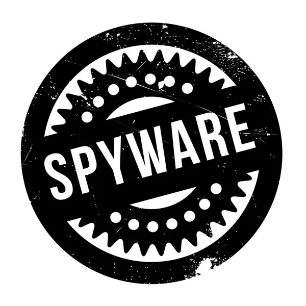 Spyware gummistämpel — Stock vektor