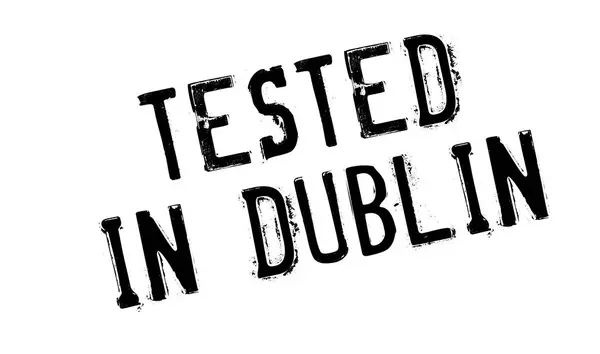 Dublin içinde test lastik damgası — Stok Vektör