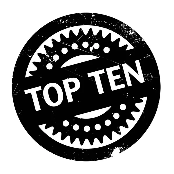 Top Ten sello de goma — Vector de stock