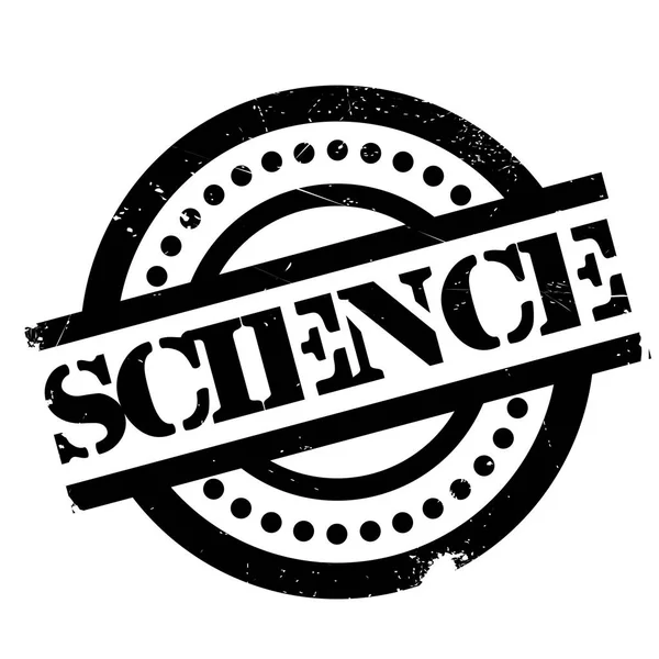 Timbre en caoutchouc scientifique — Image vectorielle