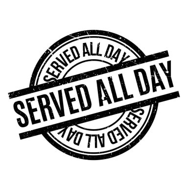 Served All Day rubber stamp clipart