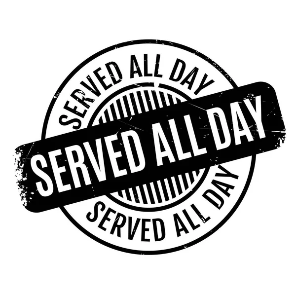 Served All Day rubber stamp — Stock Vector