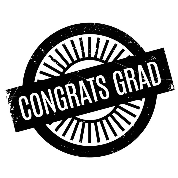 Félicitations Grad tampon caoutchouc — Image vectorielle