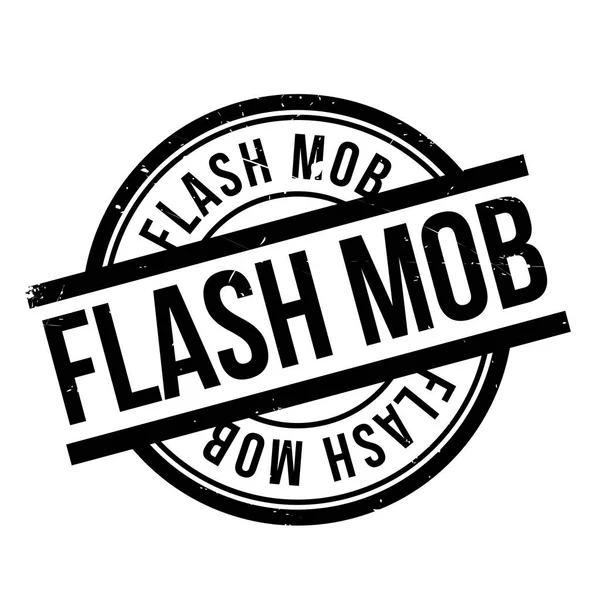 Flash mob sello de goma — Vector de stock